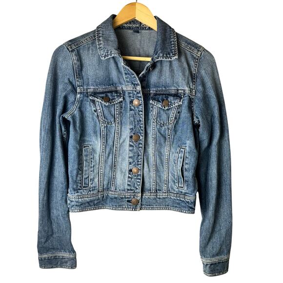 American Eagle Jackets & Blazers - American Eagle Jean Jacket Women’s Size Medium Boho Western Y2K Denim Retro